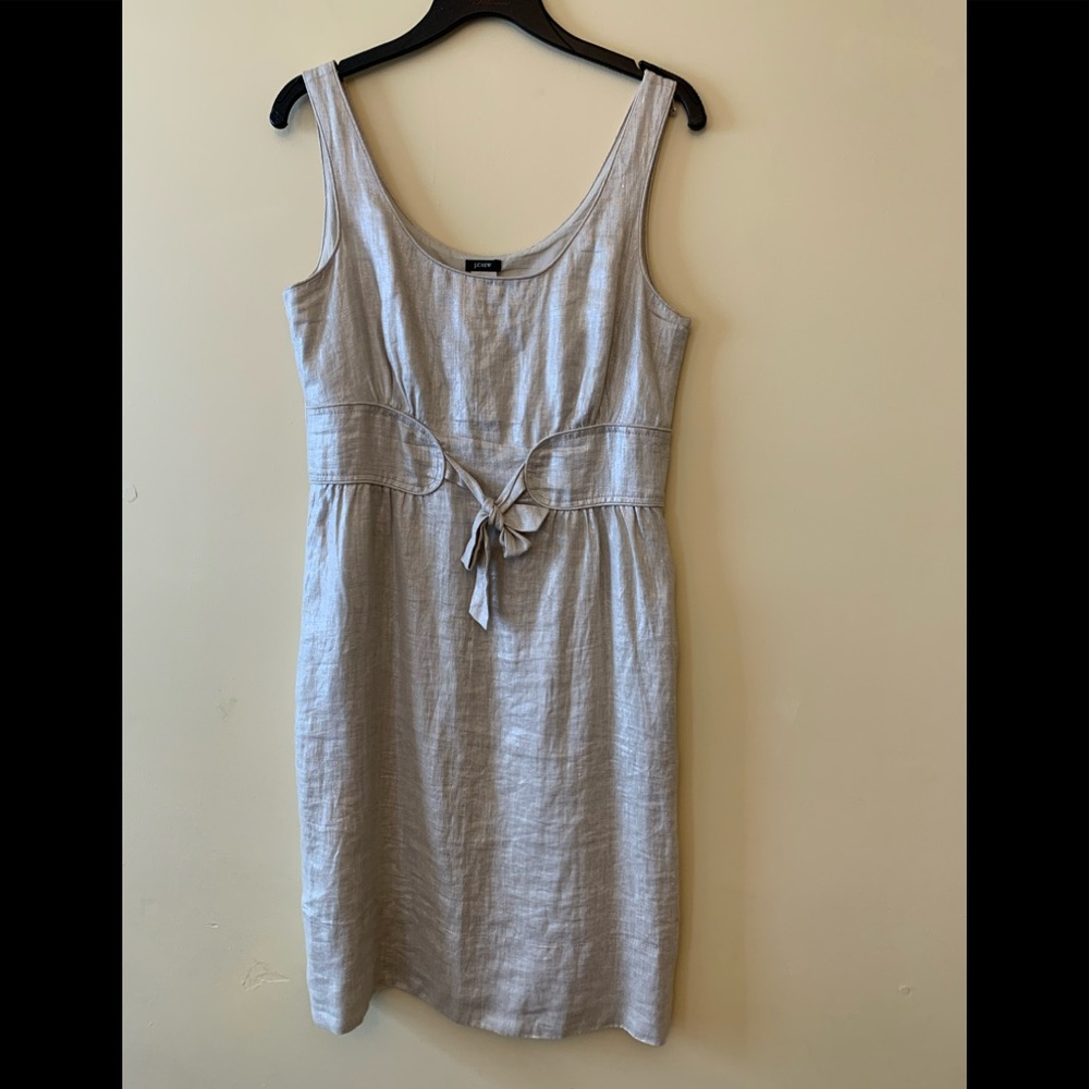 J. Crew Shimmery Linen Sleeveless Dress
